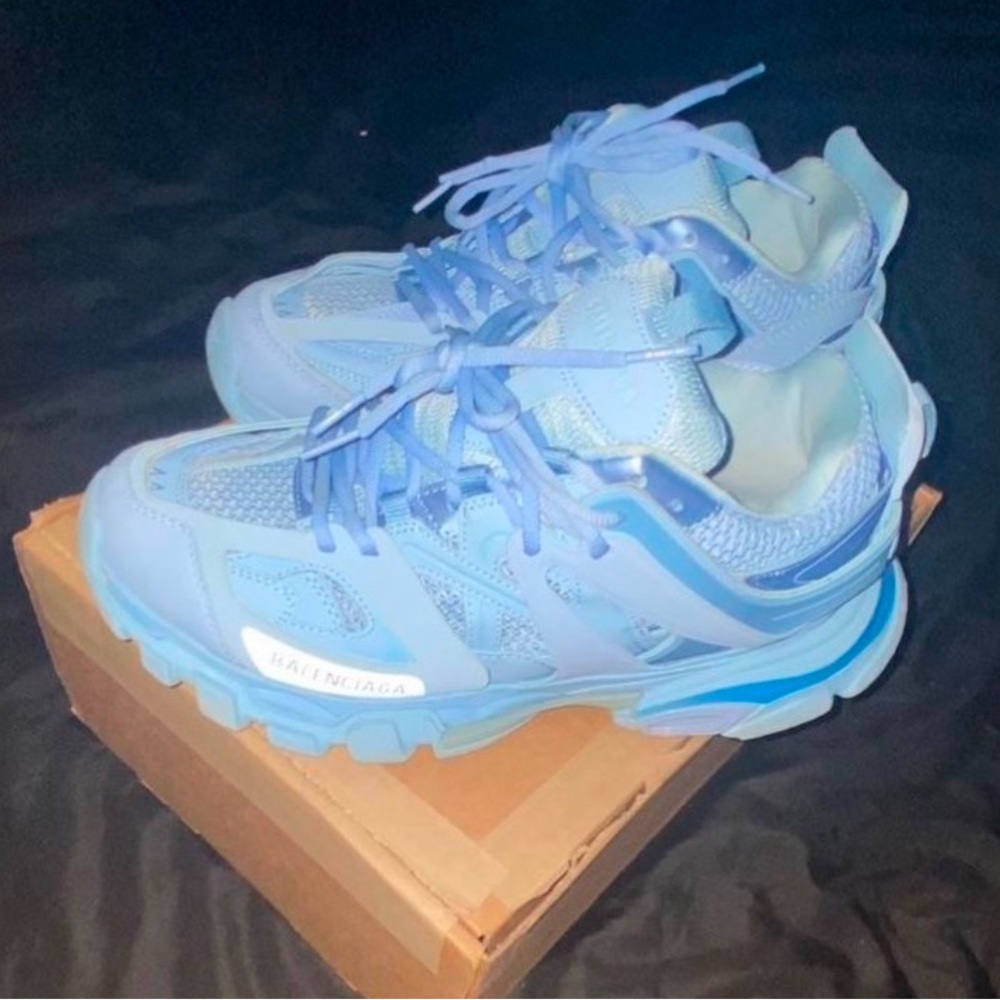 Balenciaga Light Blue Athletic Shoes